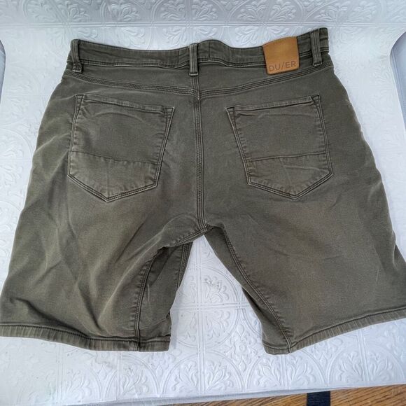 Du/er Gray Stretch Flat Front N2X Relaxed Fit Taper Stretch Chino Shorts Size 38 - Picture 6 of 10